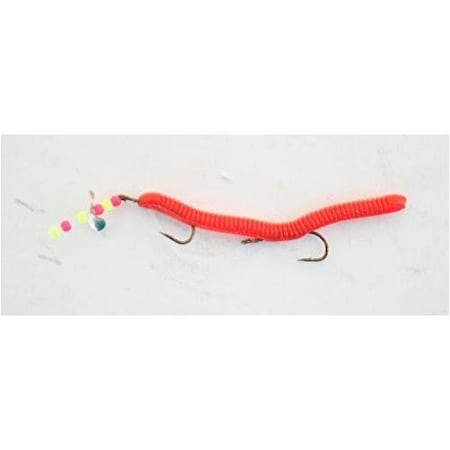 Leurre Souple Creme Vintage Plastic Rigged Worm - 6'' Black, Monté, Neuf